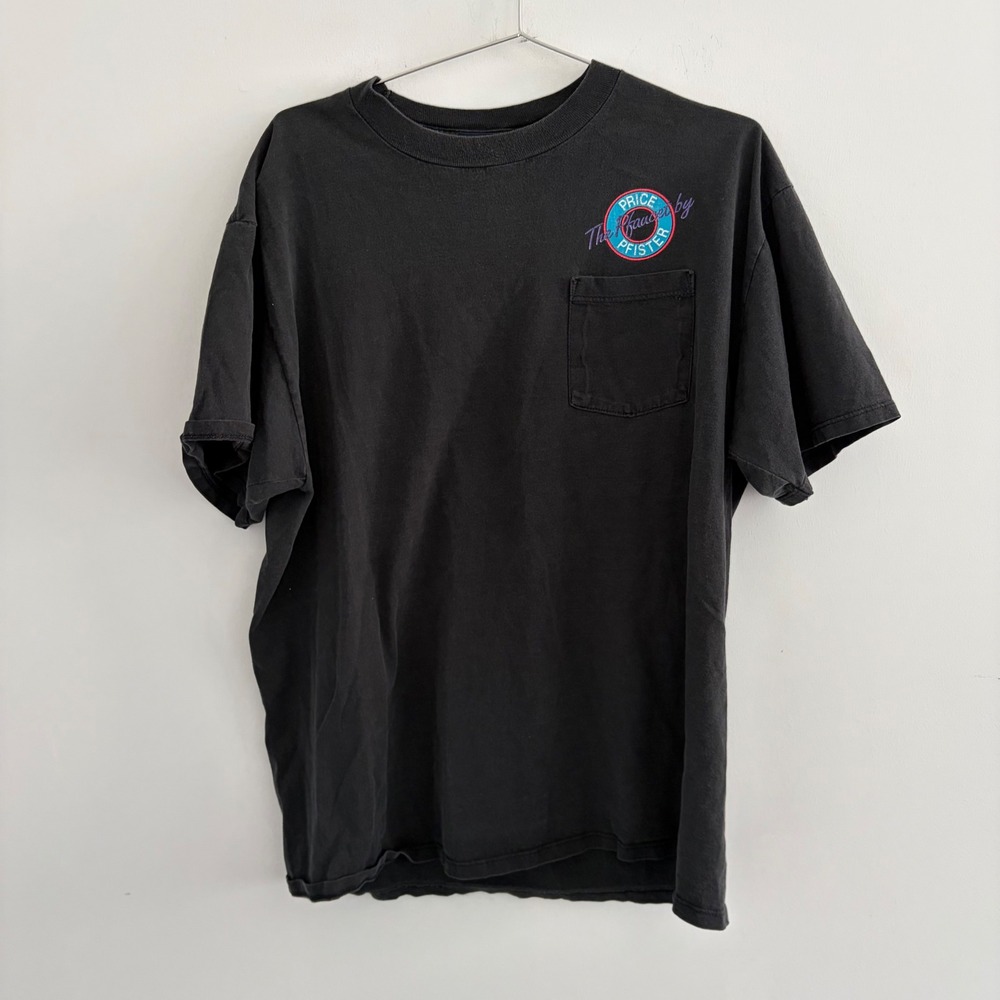 Vintage Swingster Price Pfister Pocket T-Shirt Mens XL Black Made in USA